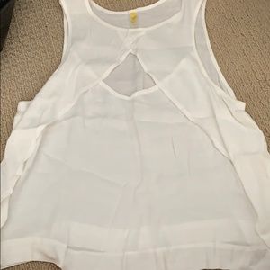 Free people white shirt with opening.